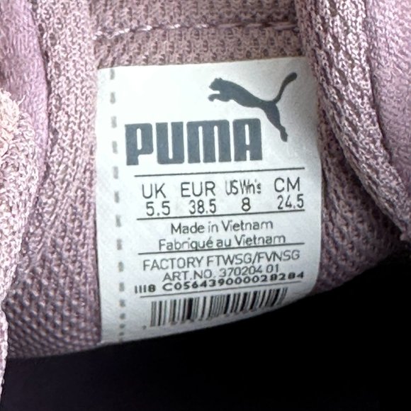 Puma Suede Sneakers Women's Size 8 Light Purple White Shoes - Picture 7 of 7